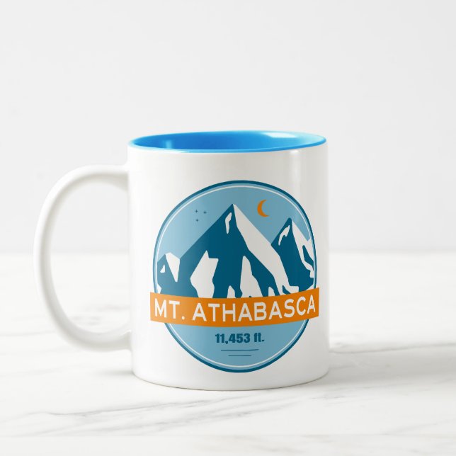 Mount Athabasca Stjärnor Måne Två-Tonad Mugg (Vänster)