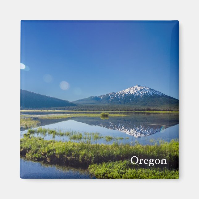 Mount Bachelor Lens Flare Magnet (Framsidan)