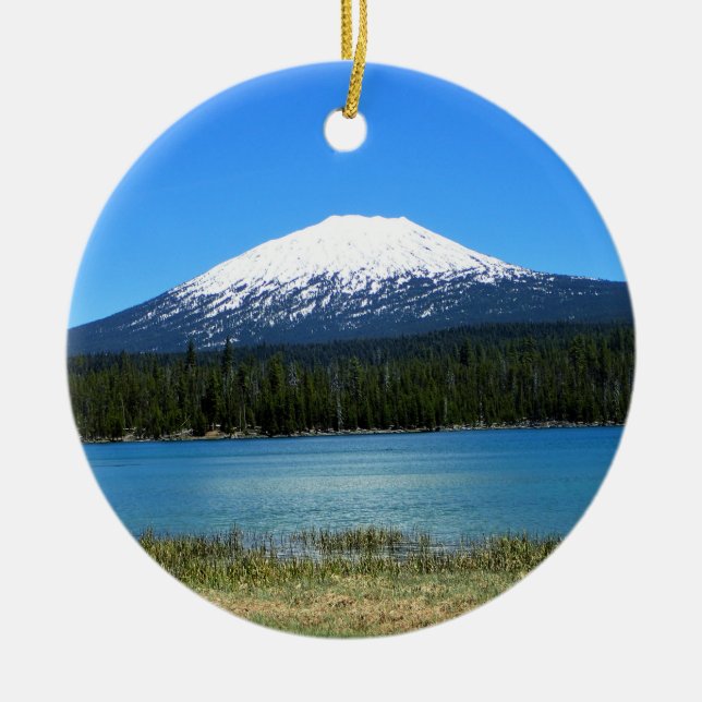 Mount Bachelor, OR Julgransprydnad Keramik (Framsidan)