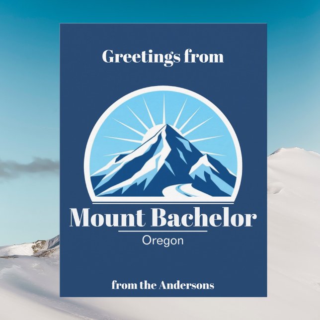 Mount Bachelor Oregon berg skidort Vykort (Skapare uppladdad)