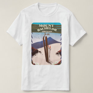 Mount Bachelor Oregon skid rekreationsaffisch T Shirt