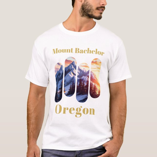 Mount Bachelor ski - Oregon T Shirt (Framsida)
