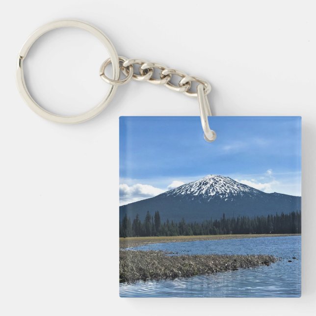 Mount Bachelor vid Hosmer Sjö, Oregon (Framsidan)