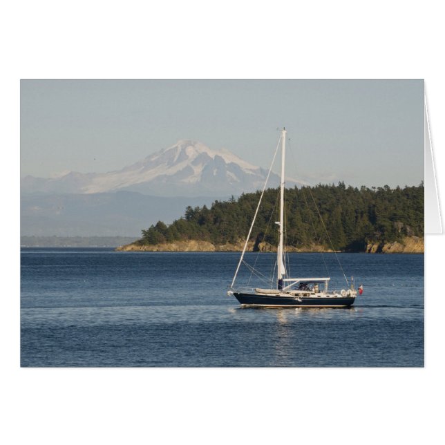 Mount Baker dominerar landskapet Hälsningskort (Framsidan Horizontal)