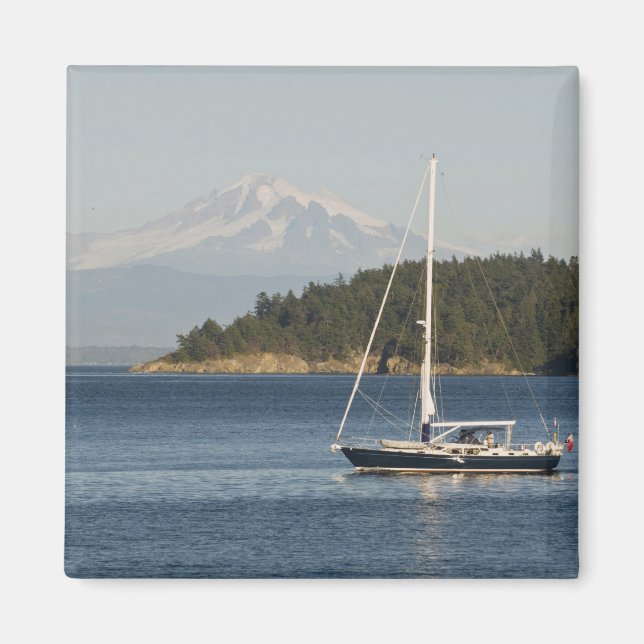 Mount Baker dominerar landskapet Magnet (Framsidan)
