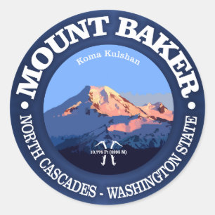 Mount Baker Runt Klistermärke
