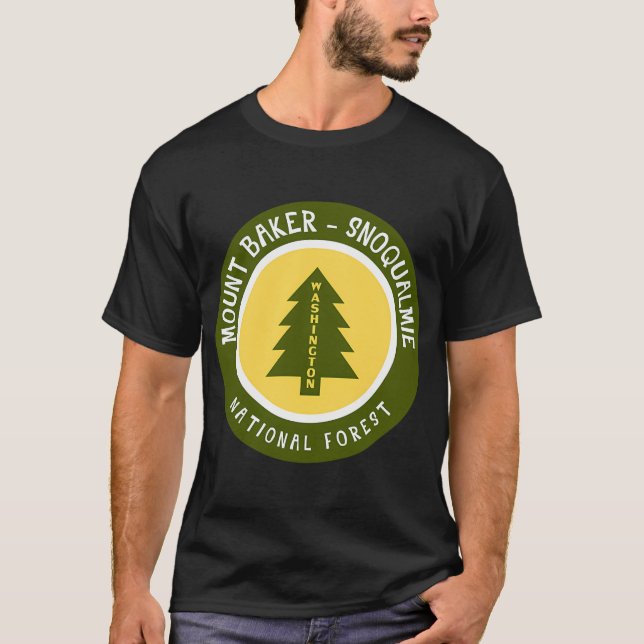 Mount Baker-Snoqualmie nationalskog Washington  T Shirt (Framsida)