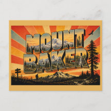 Mount Baker WA Vulkan Gammalväxt Konst