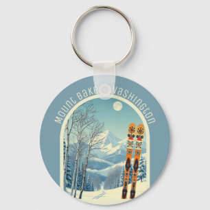 Mount Baker Washington Cascades skid souvenir Nyckelring