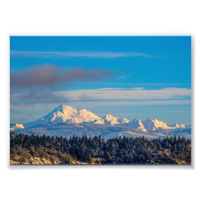Mount Baker Winter Fototryck (Framsidan)