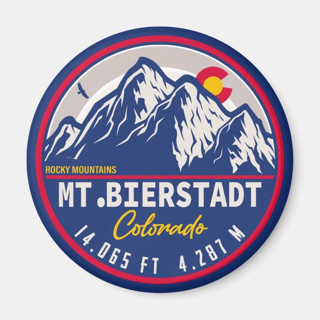 Mount Bierstadt - Colorado 14 ers fourteener Magnet (Framsidan)