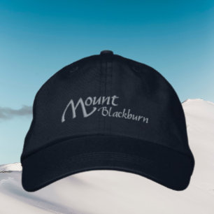 Mount Blackburn Alaska Wrangell Embroized Hat Broderad Keps
