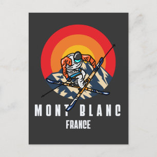 Mount Blanc Ski Frankrike Vykort