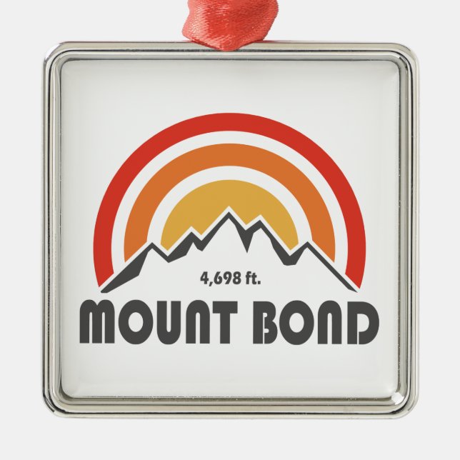 Mount Bond New Hampshire Julgransprydnad Metall (Framsidan)