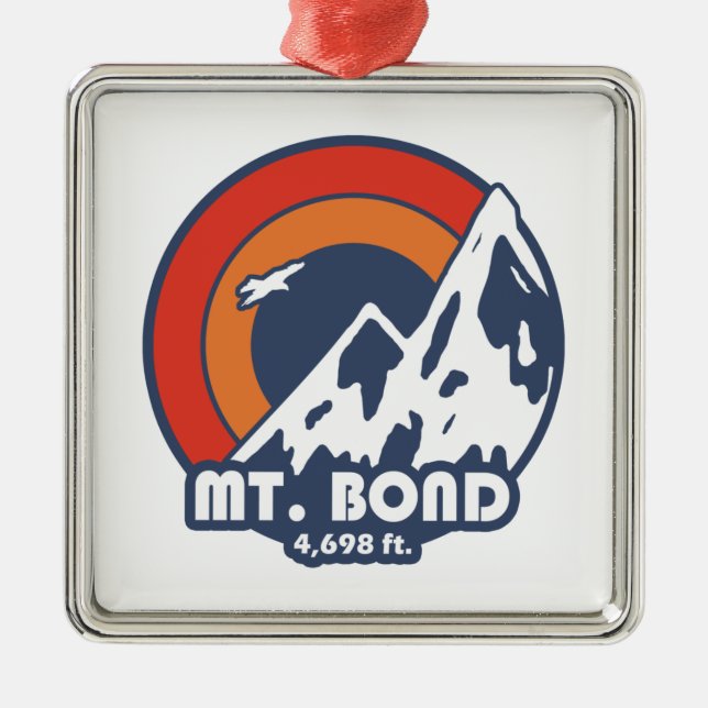 Mount Bond New Hampshire Sol Eagle Julgransprydnad Metall (Framsidan)