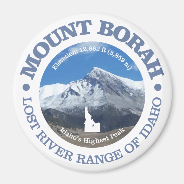 Mount Borah Magnet (Framsidan)