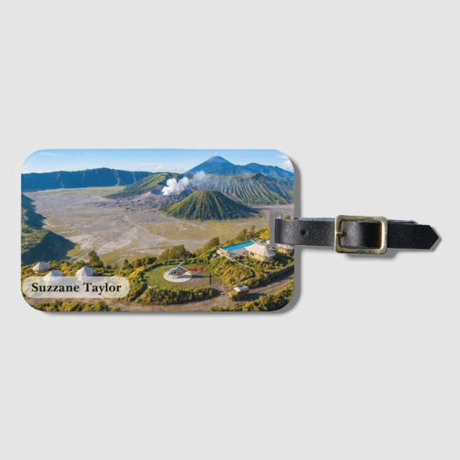 Mount Bromo Flygbild Volcano Lyx  Bagagebricka (Framsida horisontal)