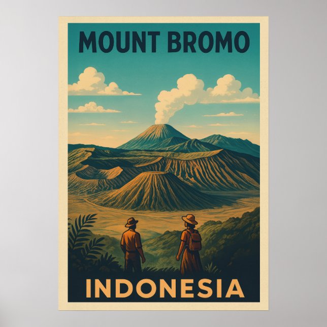 Mount Bromo Indonesien V01 Poster (Framsidan)