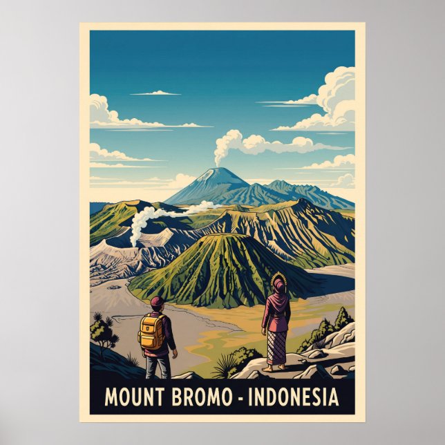 Mount Bromo Indonesien V02 Poster (Framsidan)