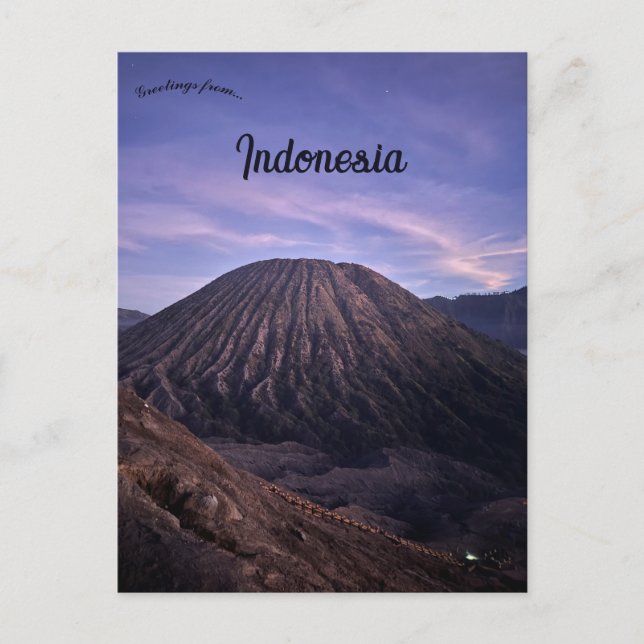 Mount Bromo Östra Java Indonesien Vykort (Framsida)