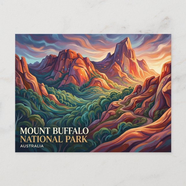 Mount Buffalo Nationalpark Australien Vykort (Framsida)