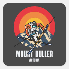 Mount Buller Victoria Fyrkantigt Klistermärke