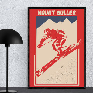 Mount Buller Victorian Alpernas Australia Ski Reso Poster
