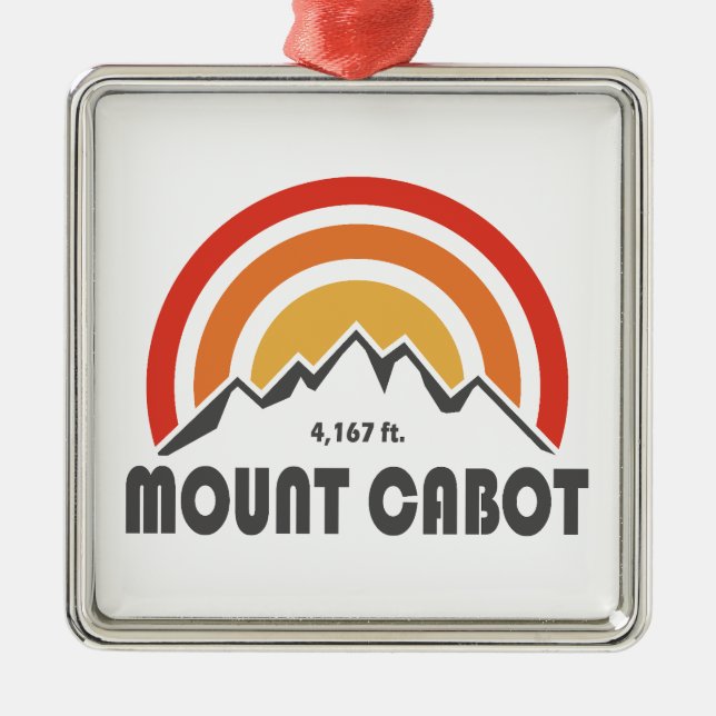 Mount Cabot New Hampshire Julgransprydnad Metall (Framsidan)