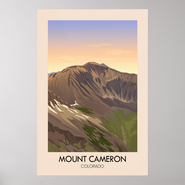 Mount Cameron Colorado USA Reseskylt Poster (Framsidan)