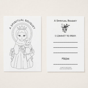 Mount Carmel Coloring Andlig Bouquet Prayer Visitkort