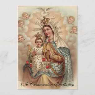Mount Carmel First Heliga Communion-inbjudan Inbjudningar