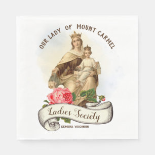 Mount Carmel Religiösa Catholique Jesus Scapular Pappersservett