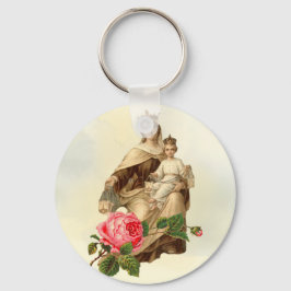 Mount Carmel Virgin Mary Jesus Brown Scapular Keyc Nyckelring