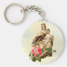 Mount Carmel Virgin Mary Jesus Brown Scapular Keyc Nyckelring