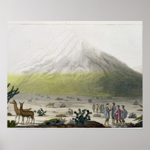 Mount Chimborazo, Ecuador, från Le Costume Ancien Poster