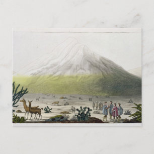Mount Chimborazo, Ecuador, från Le Costume Ancien Vykort