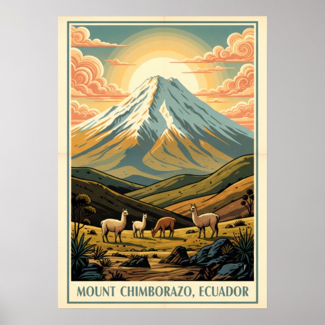 Mount Chimborazo Ecuador V01 Poster (Framsidan)