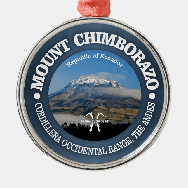 Mount Chimborazo Julgransprydnad Metall (Framsidan)