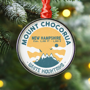 Mount Chocorua New Hampshire - Retro Vintage Julgransprydnad Metall