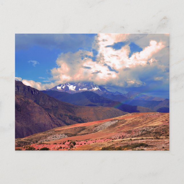 Mount Cichon Rainbow, Andes Mountain, Peru Vykort (Framsida)