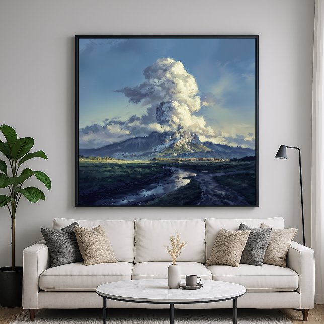 Mount Cloud - Painterly Stil Majestic Ligcape Poster (Skapare uppladdad)