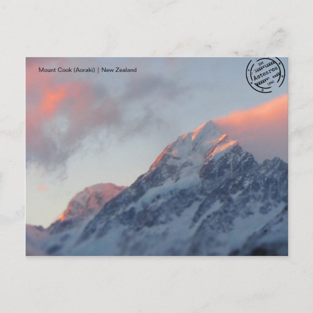 Mount Cook (Aoraki) (Neuseeland) Postkarte Vykort (Framsida)