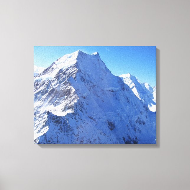 Mount Cook (Aoraki) Peak, Nya Zeeland Canvastryck (Framsida)