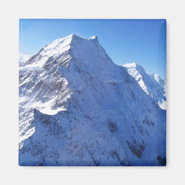 Mount Cook (Aoraki) Peak, Nya Zeeland Magnet (Framsidan)