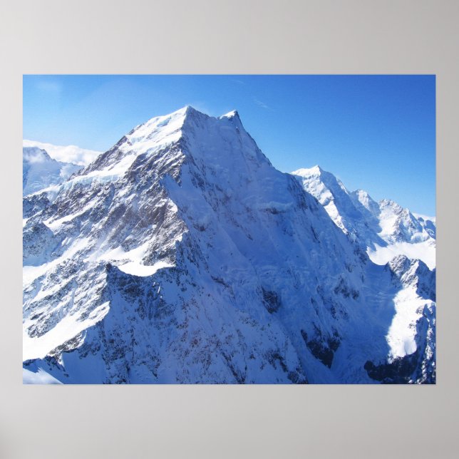 Mount Cook (Aoraki) Peak, Nya Zeeland Poster (Framsidan)
