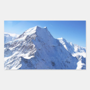 Mount Cook (Aoraki) Peak, Nya Zeeland Rektangulärt Klistermärke