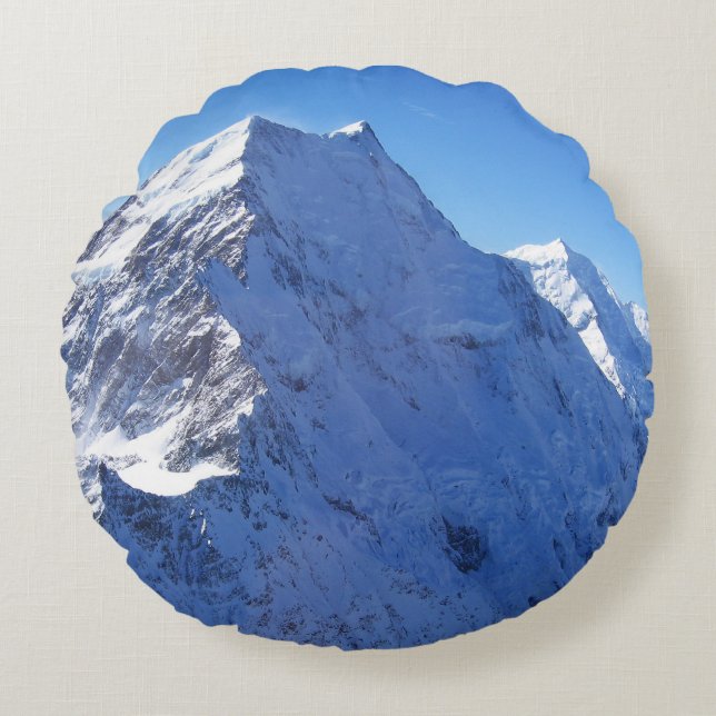 Mount Cook (Aoraki) Peak, Nya Zeeland Rund Kudde (Framsidan)