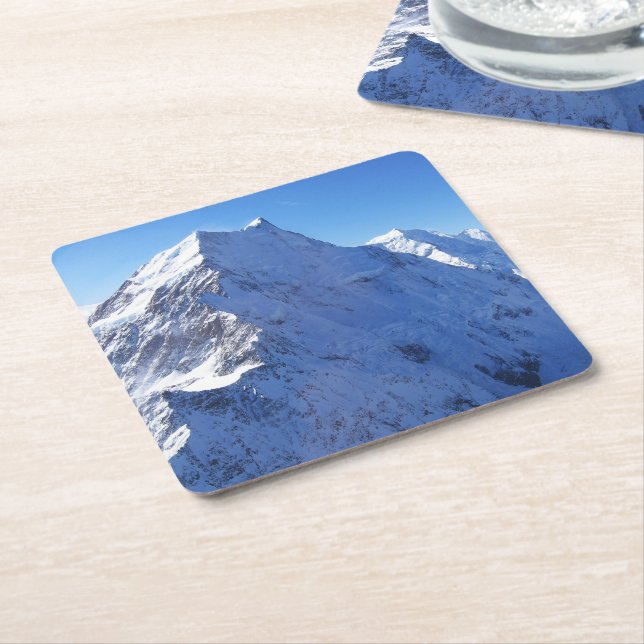 Mount Cook (Aoraki) Peak, Nya Zeeland Underlägg Papper Kvadrat (Vinklad)