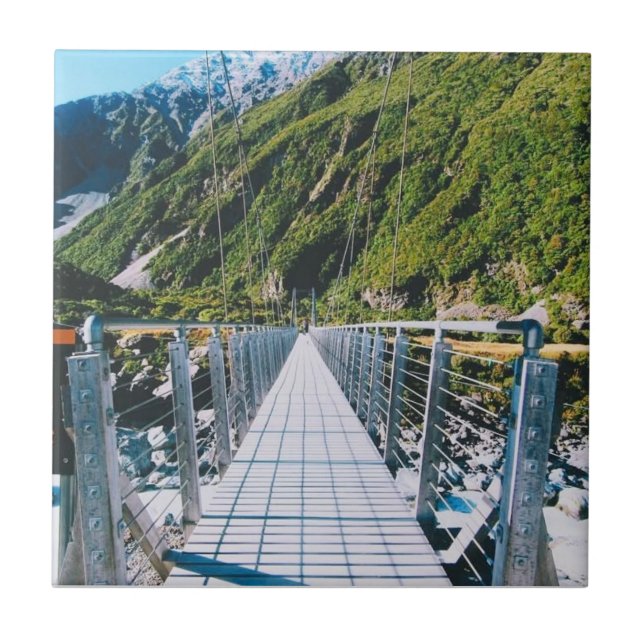Mount Cook - Nya Zeeland Kakelplatta (Framsidan)