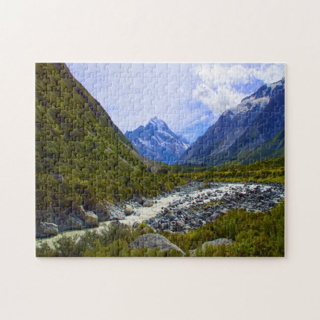 Mount Cook Nya Zeeland. Pussel (Horisontell)